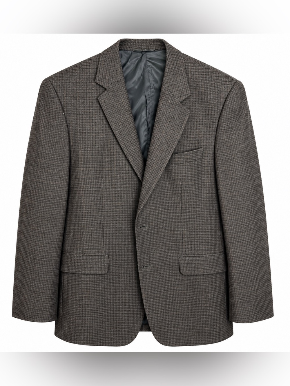 Jos A Bank 100% Wool Sport Coat Blazer Gray Patterned 42L Classic Business Wear